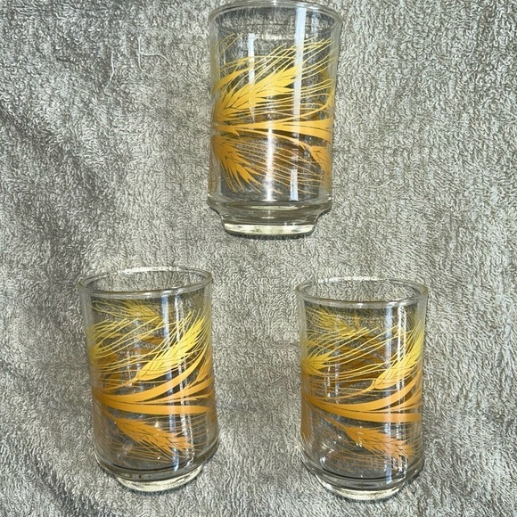 Vintage Libbey Golden Wheat Drinking Glasses Set - Picture 2 of 5